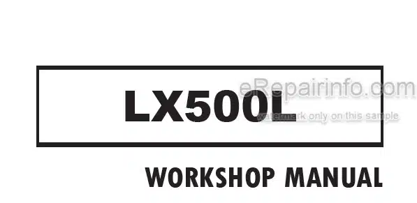 Photo 4 - Kioti Daedong LX500L Workshop Manual Tractor SS76-W00