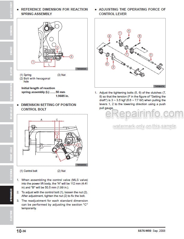 Photo 6 - Kioti Daedong LX500L Workshop Manual Tractor SS76-W00