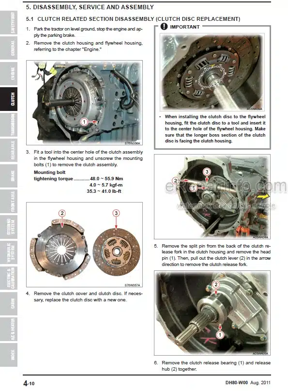 Photo 12 - Kioti Daedong RX6010C RX6010PC Workshop Manual Tractor DH80-W00