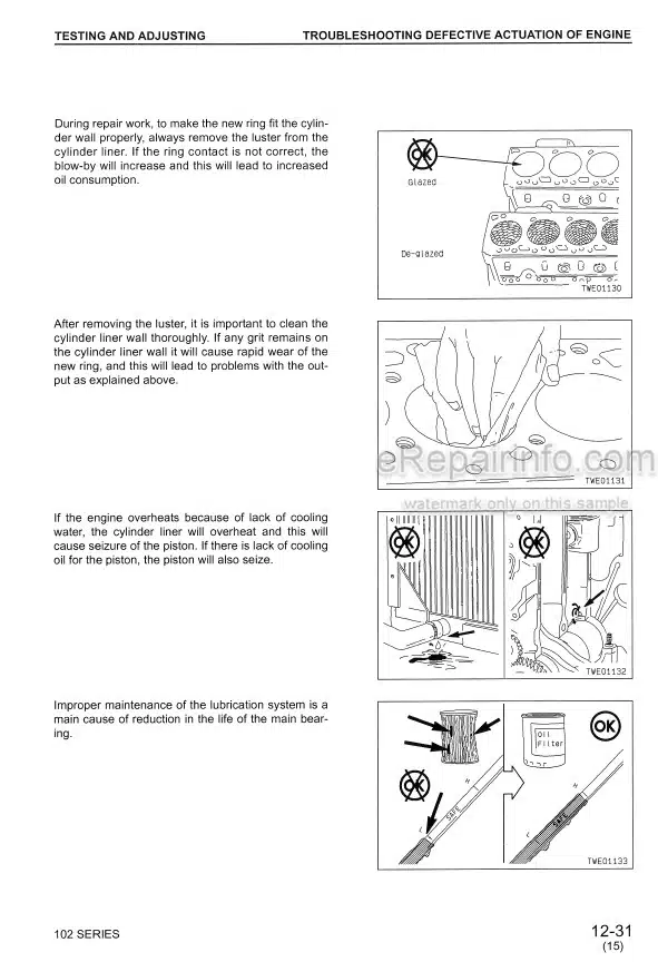 Photo 10 - Komatsu 102 Series Shop Manual Diesel Engine SEBM010019