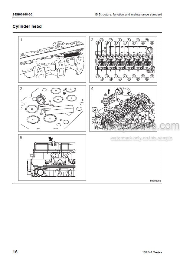 Photo 6 - Komatsu 107E-1 Series Shop Manual Engine SEN00161-12
