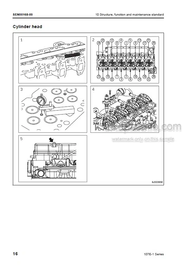 Photo 6 - Komatsu 107E-1 Series Shop Manual Engine SEN00161-12
