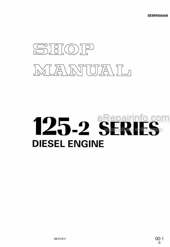 Photo 5 - Komatsu 125-2 Series Shop Manual Diesel Engine SEBM006409