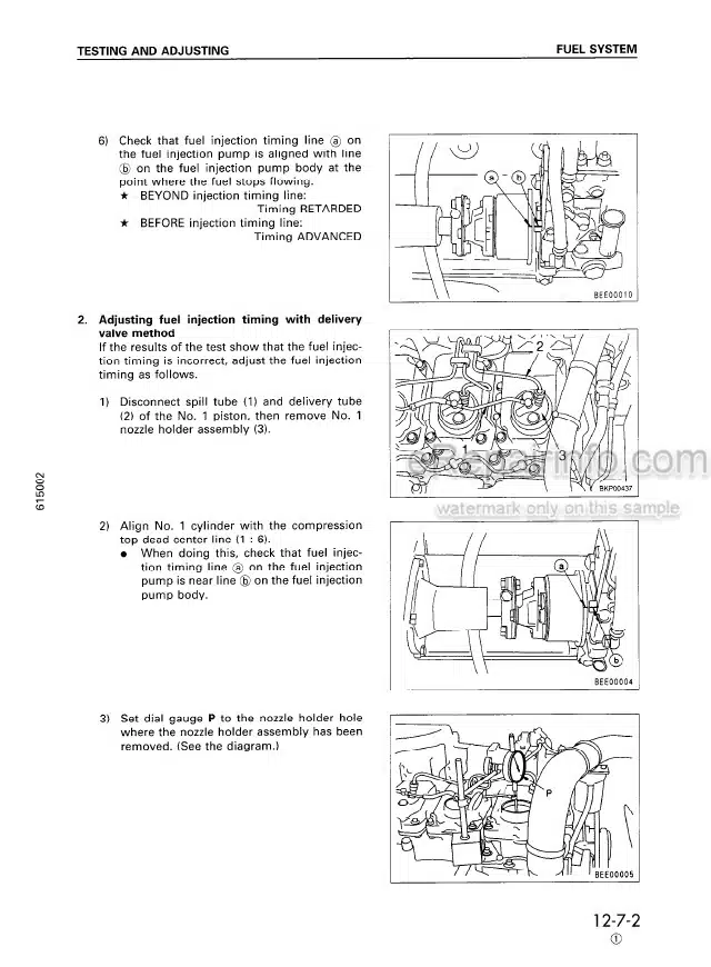 Photo 10 - Komatsu 125-2 Series Shop Manual Diesel Engine SEBM006409