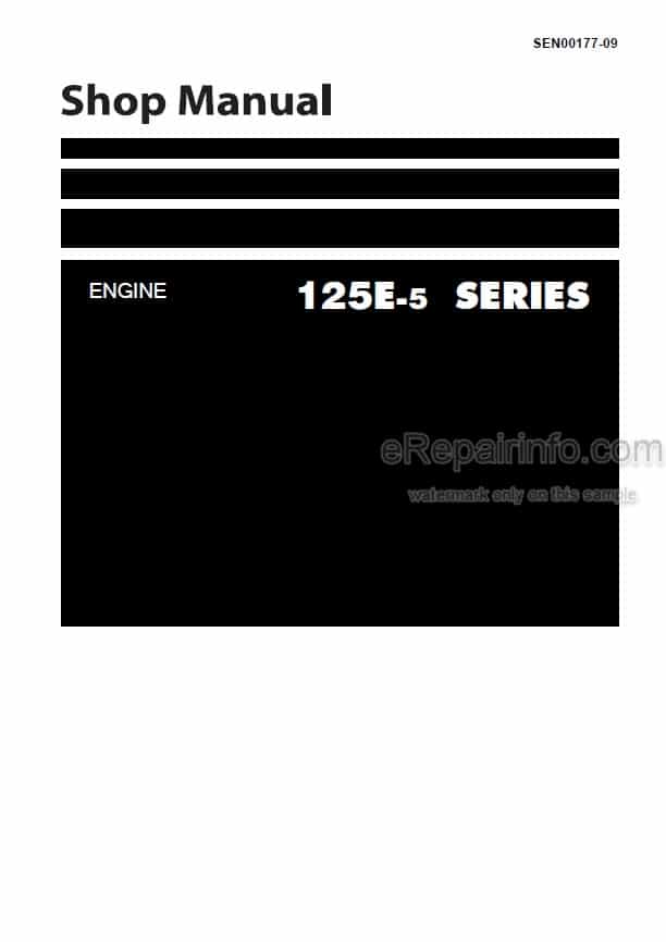Photo 5 - Komatsu 125E-5 Series Shop Manual Engine SEN00177-09