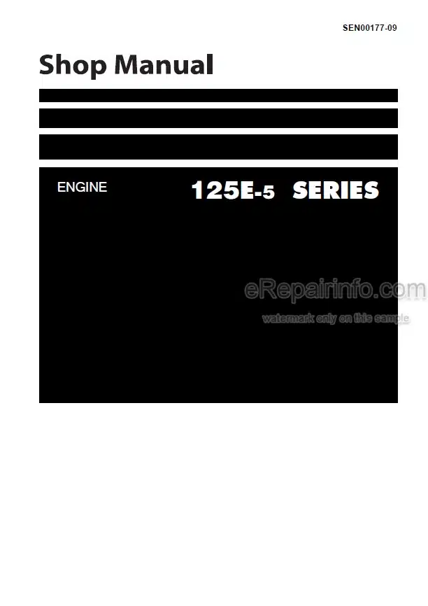 Photo 5 - Komatsu 125E-5 Series Shop Manual Engine SEN00177-09