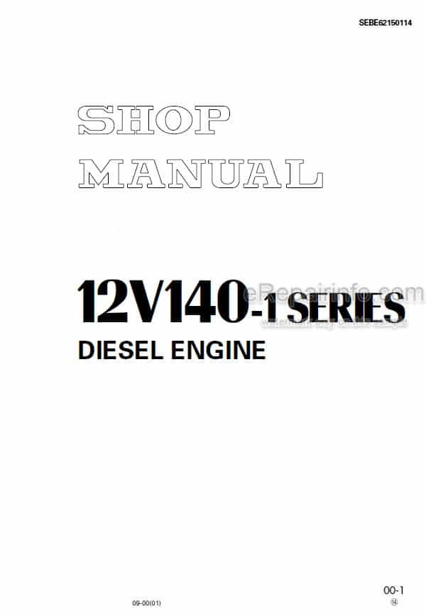 Photo 6 - Komatsu 12V140-1 Series Shop Manual Diesel Engine SEBE62105114