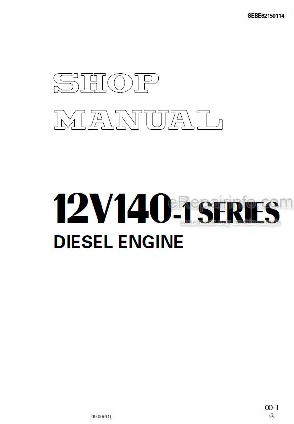 Photo 6 - Komatsu 12V140-1 Series Shop Manual Diesel Engine SEBE62105114