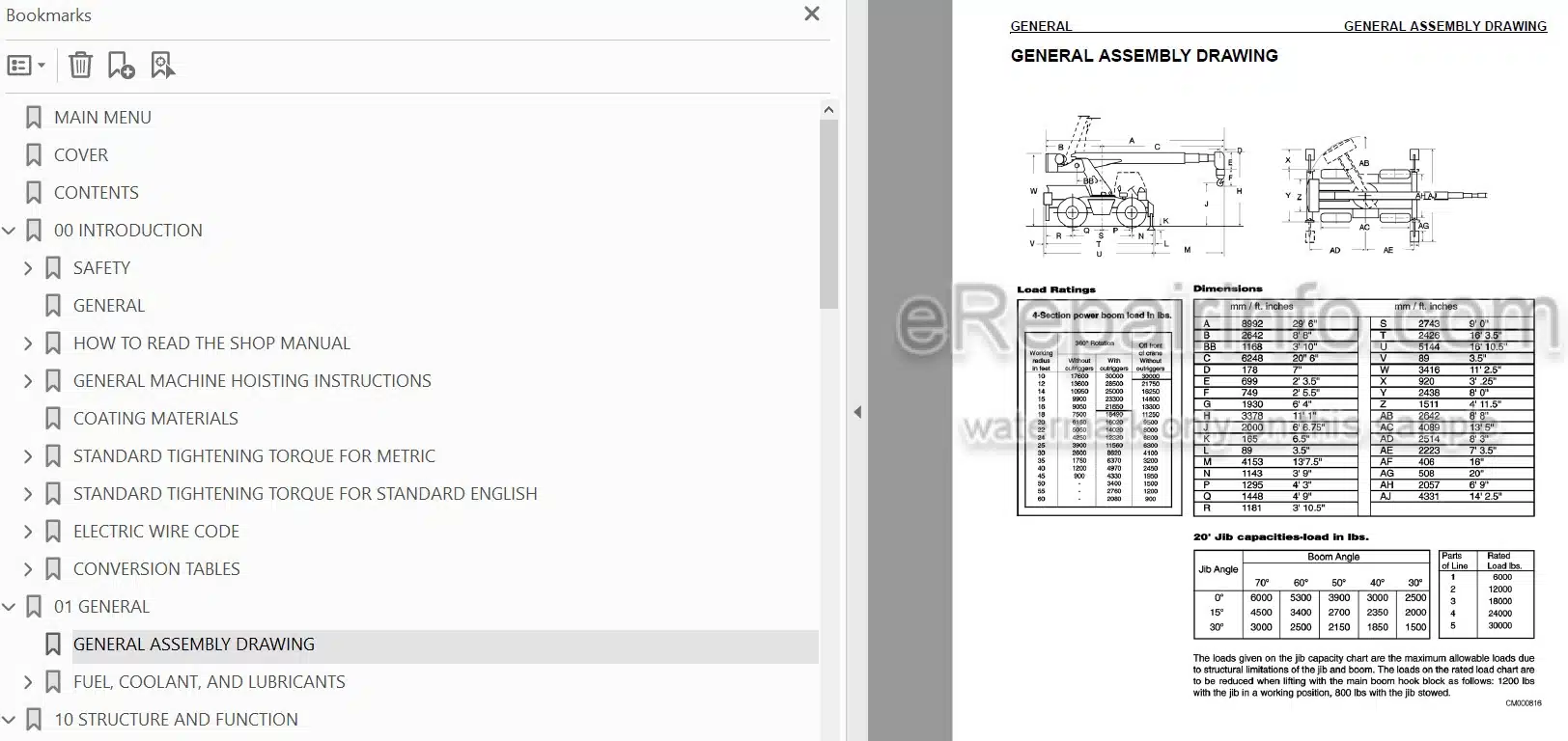 Photo 3 - Komatsu 150A 150FA Shop Manual Hydraulic Crane CEBM001400