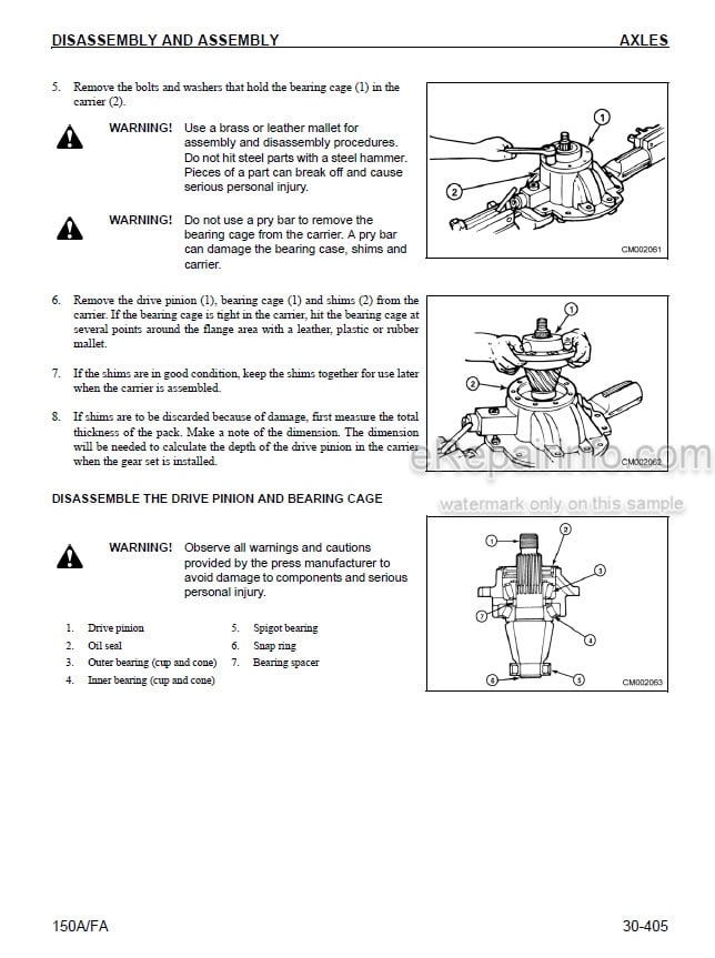 Photo 6 - Komatsu 150A 150FA Shop Manual Hydraulic Crane CEBM001400
