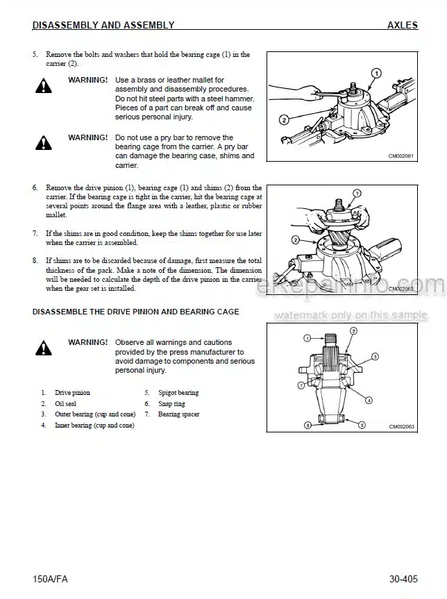 Photo 6 - Komatsu 150A 150FA Shop Manual Hydraulic Crane CEBM001400