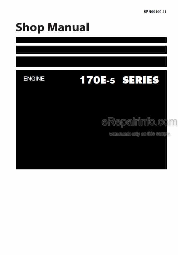Photo 4 - Komatsu 170E-5 Series Shop Manual Engine SEN00190-11