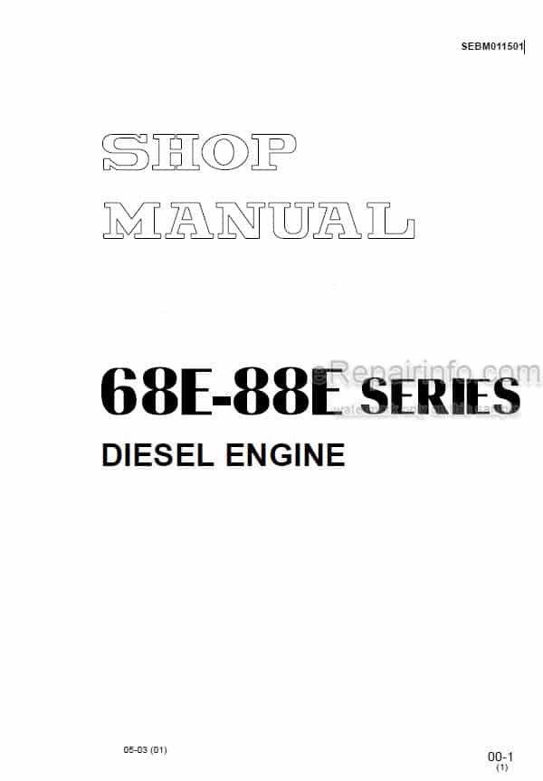 Photo 6 - Komatsu 68E 88E Series Shop Manual Diesel Engine SEBM011501