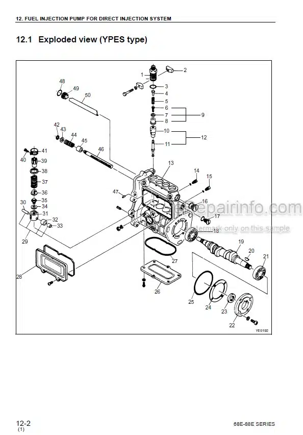 Photo 3 - Komatsu 68E 88E Series Shop Manual Diesel Engine SEBM011501