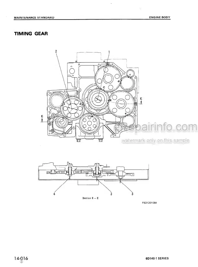Photo 5 - Komatsu 6D140-1 Series Shop Manual Diesel Engine SEBE62120110