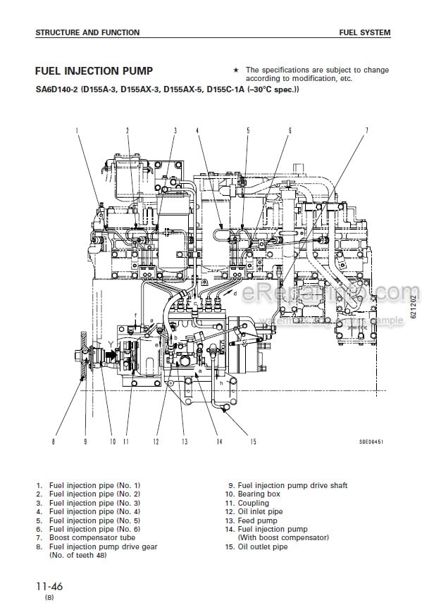 Photo 4 - Komatsu 6D140-2 Series Shop Manual Diesel Engine SEBM008608