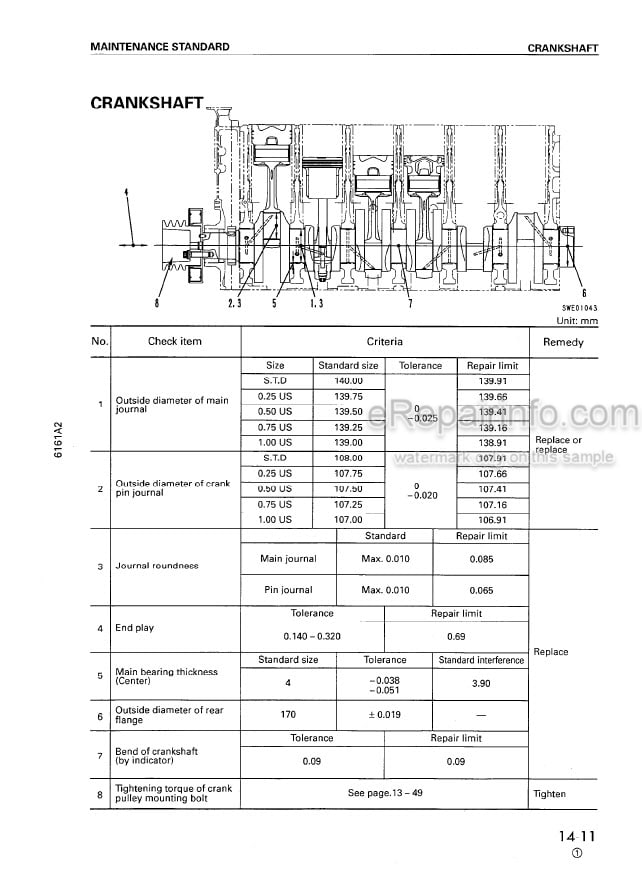 Photo 4 - Komatsu 6D170-2 Series Shop Manual Diesel Engine SEBM008106
