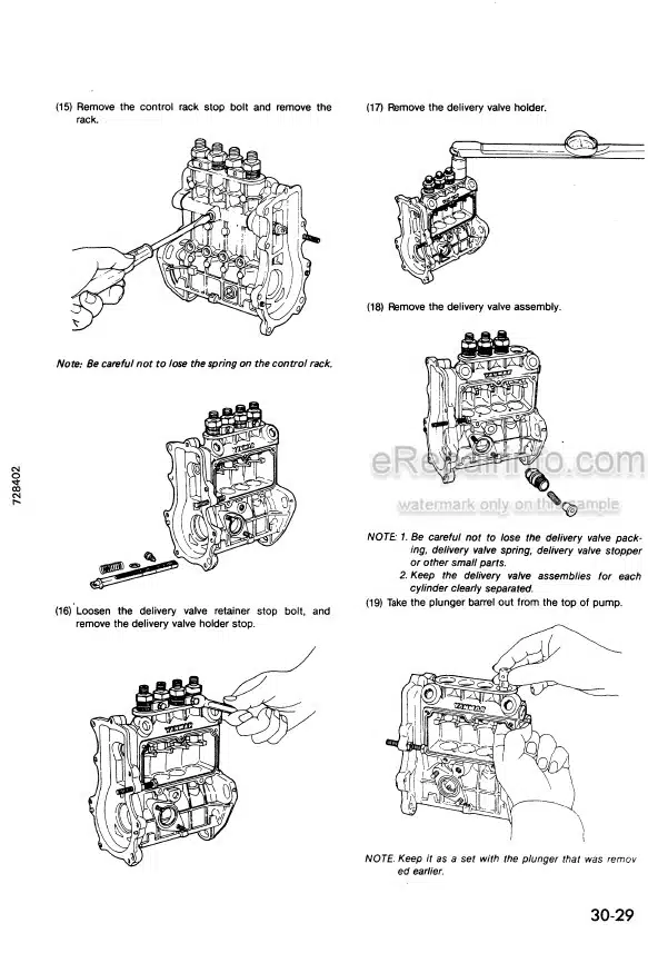 Photo 5 - Komatsu 72-2 75-2 78-1 84-2 Series Shop Manual Diesel Engine SEBM002400