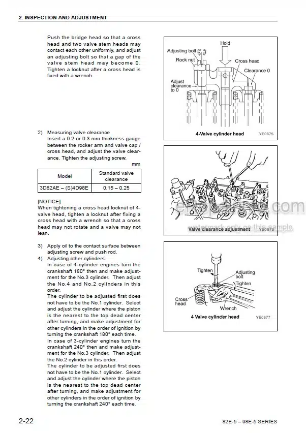 Photo 8 - Komatsu 82E 98E Series Shop Manual Diesel Engine SEBM035102