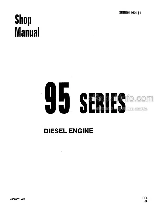 Photo 5 - Komatsu 95 Series Shop Manual Diesel Engine SEBE6146114