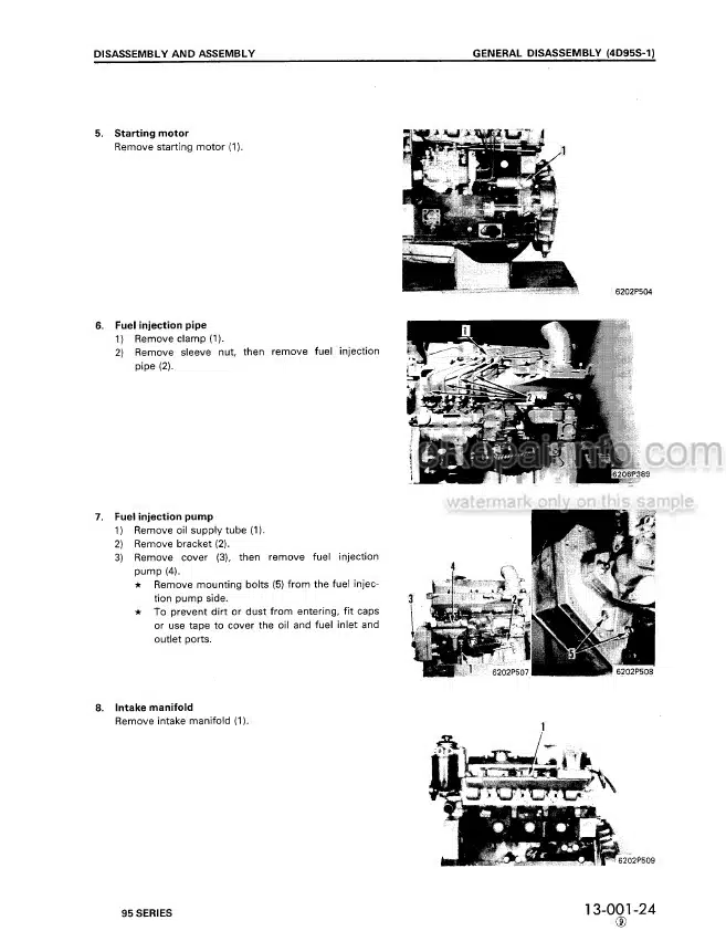 Photo 8 - Komatsu 95 Series Shop Manual Diesel Engine SEBE6146114