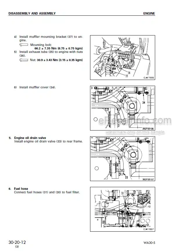 Photo 2 - Komatsu Avance WA30-5 Shop Manual Wheel Loader SEBM016503