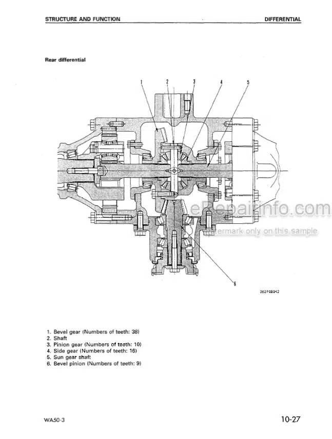 Photo 3 - Komatsu Avance WA50-3 Shop Manual Wheel Loader SEBM017803