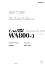 Photo 6 - Komatsu Avance WA800-3 Shop Manual Wheel Loader SEBM013409