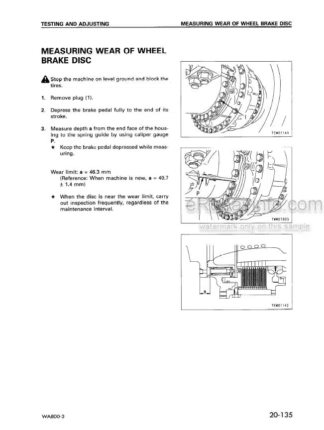 Photo 1 - Komatsu Avance WA800-3 Shop Manual Wheel Loader SEBM013409