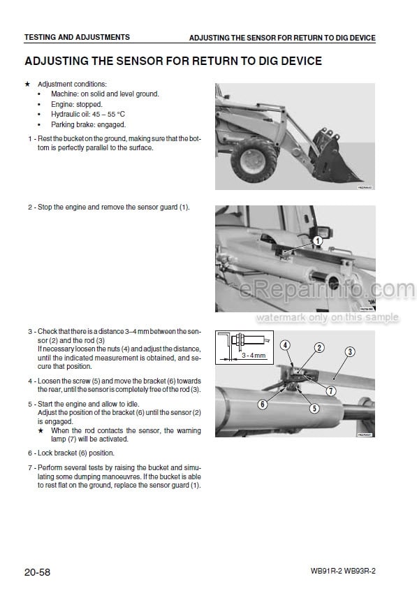 Photo 5 - Komatsu Avance WB91R-2 WB93R-2 Shop Manual Backhoe Loader WEBM000404