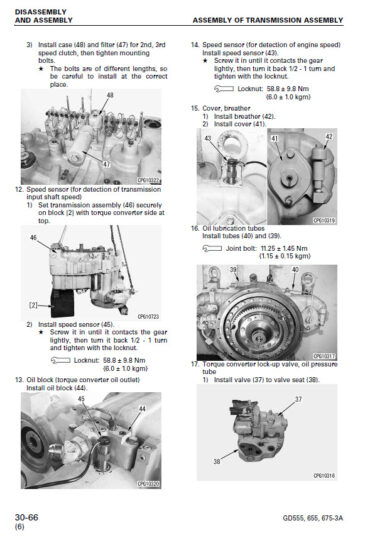 Photo 1 - Komatsu GD555-3A GD655-3A GD675-3A Shop Manual Motor Grader SEBM021007