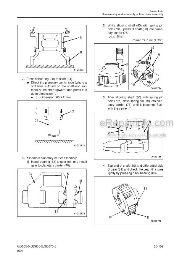Photo 6 - Komatsu GD555-5 GD655-5 GD675-5 Shop Manual Motor Grader SEN05215-05