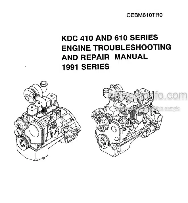 Photo 3 - Komatsu KDC410 KDC610 Shop Manual Engine