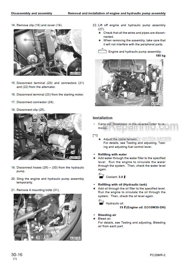 Photo 8 - Komatsu PC12R-8 PC15R-8 Shop Manual Excavator SEBM013103