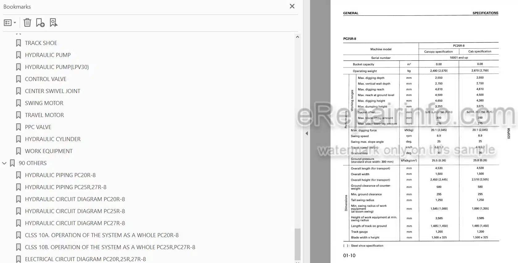 Photo 5 - Komatsu PC20R-8 PC25R-8 PC27R-8 Shop Manual Excavator SEBM010801