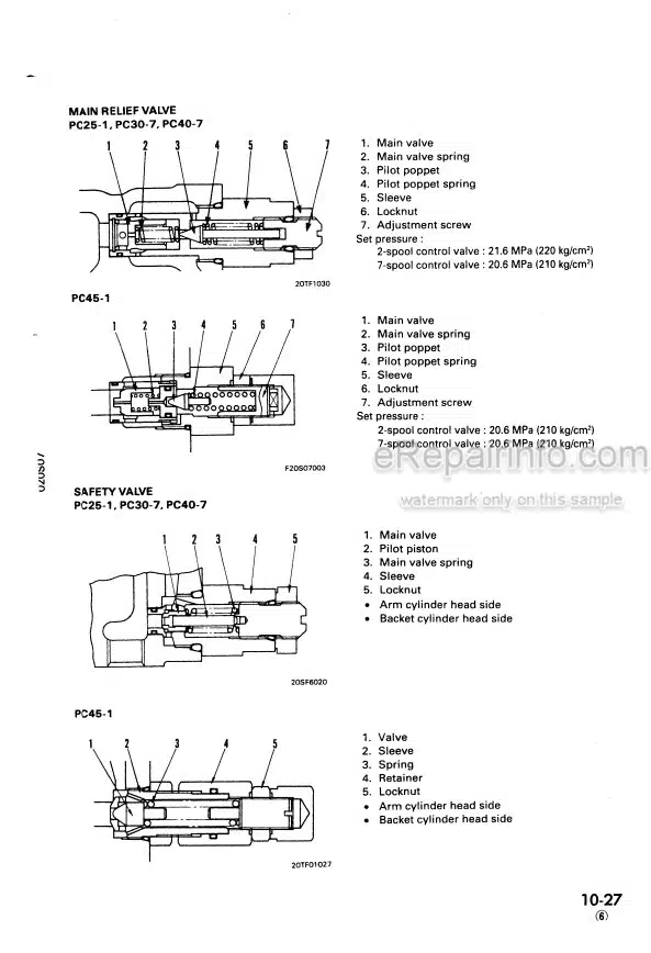 Photo 2 - Komatsu PC25-1 PC30-7 PC40-1 PC45-1 Shop Manual Excavator SEBM020S0707