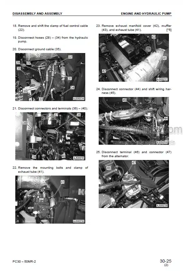 Photo 7 - Komatsu PC27MRX-1 PC30MRX-1 PC35MRX-1 PC40MRX-1 PC45MRX-1 Shop Manual Excavator SEBM016807