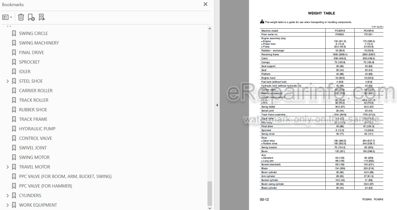 Photo 4 - Komatsu PC35R-8 PC45R-8 Deluxe Shop Manual Excavator WEBM003900