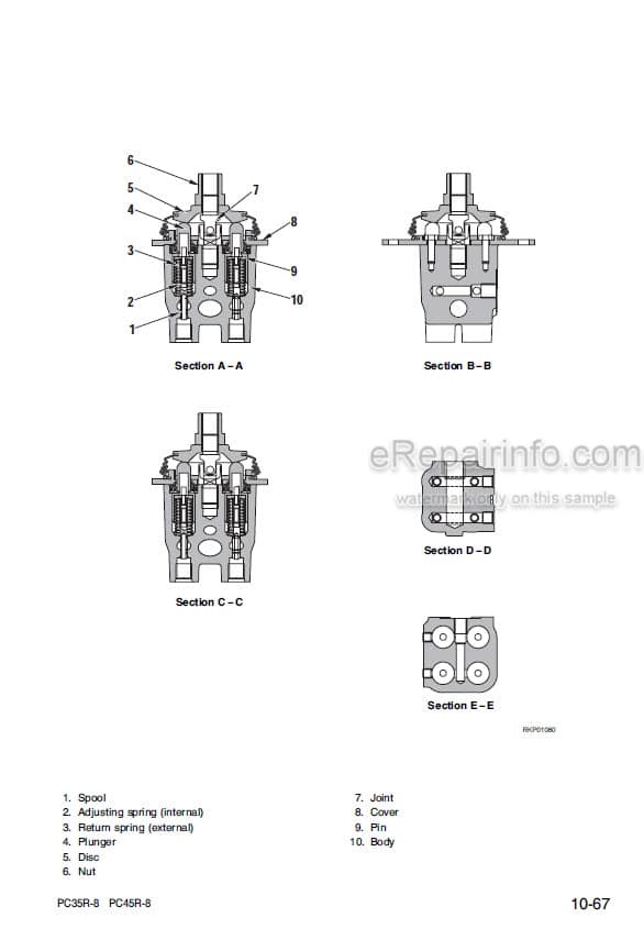 Photo 3 - Komatsu PC35R-8 PC45R-8 Deluxe Shop Manual Excavator WEBM003900