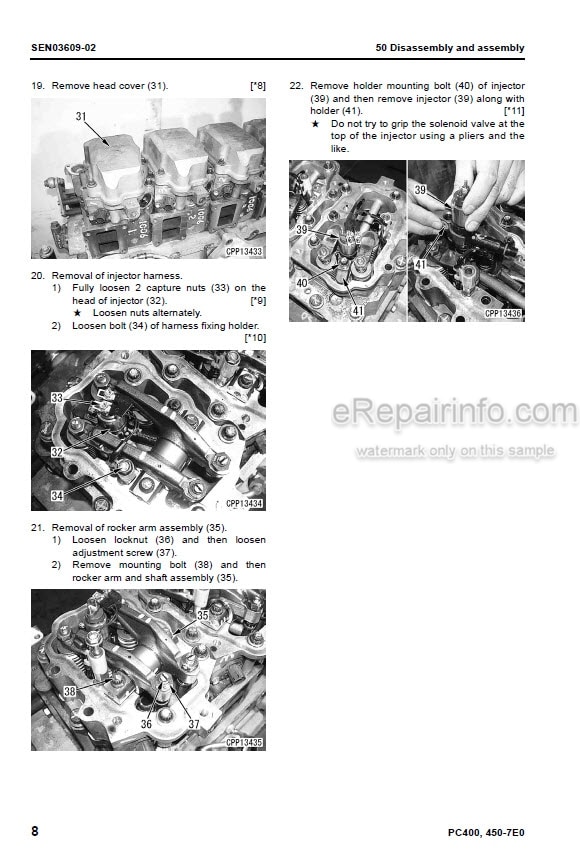 Photo 4 - Komatsu PC400-7E0 PC400LC-7E0 PC450-7E0 PC450LC-7E0 Shop Manual Excavator SEN03578-02