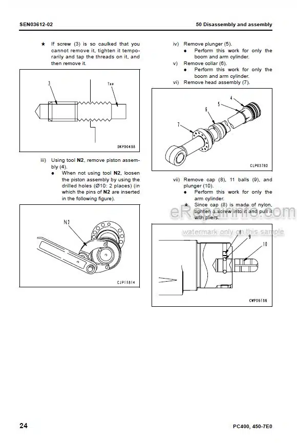 Photo 6 - Komatsu PC400-7E0 PC400LC-7E0 PC450-7E0 PC450LC-7E0 Shop Manual Excavator SEN03578-02