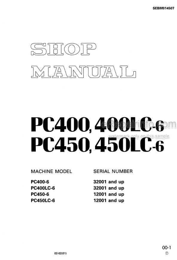 Photo 4 - Komatsu PC400 PC450 PC400-6 PC400LC-6 PC450-6 PC450LC-6 Shop Manual Excavator SEBM014507
