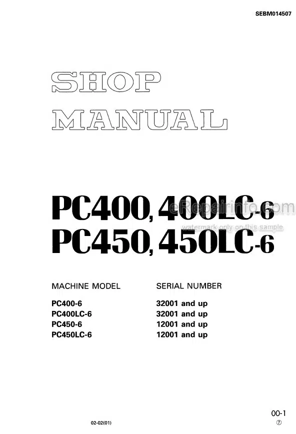 Photo 4 - Komatsu PC400 PC450 PC400-6 PC400LC-6 PC450-6 PC450LC-6 Shop Manual Excavator SEBM014507