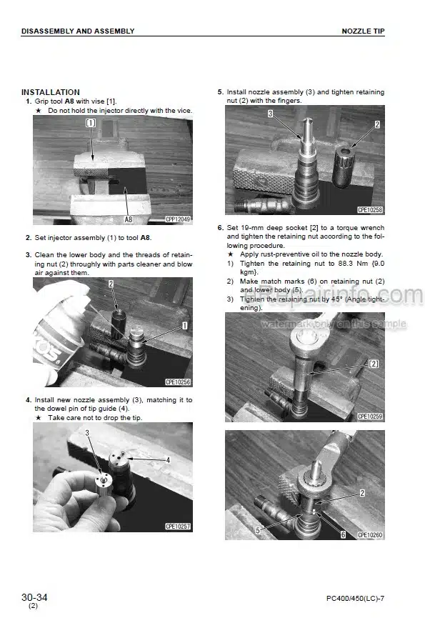 Photo 1 - Komatsu PC400 PC400-7 PC450-7 PC400LC-7 PC450 PC450LC-7 Shop Manual Excavator SEBM033007