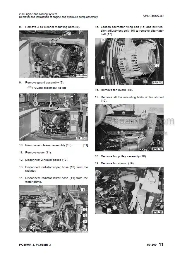 Photo 10 - Komatsu PC45MR-3 PC55MR-3 Shop Manual Excavator SEN04597-02