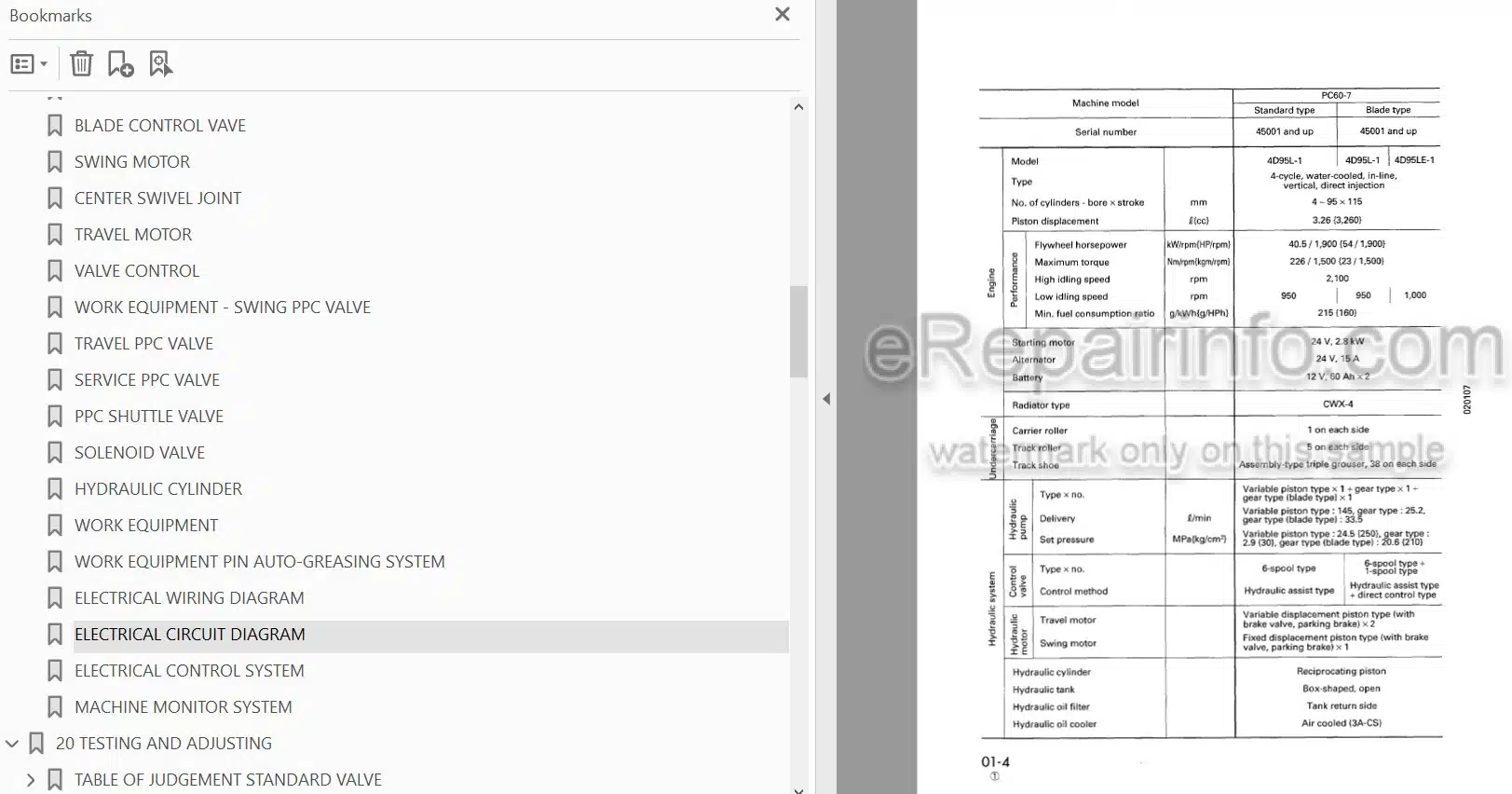 Photo 3 - Komatsu PC60-7 Shop Manual Excavator SEBM004101