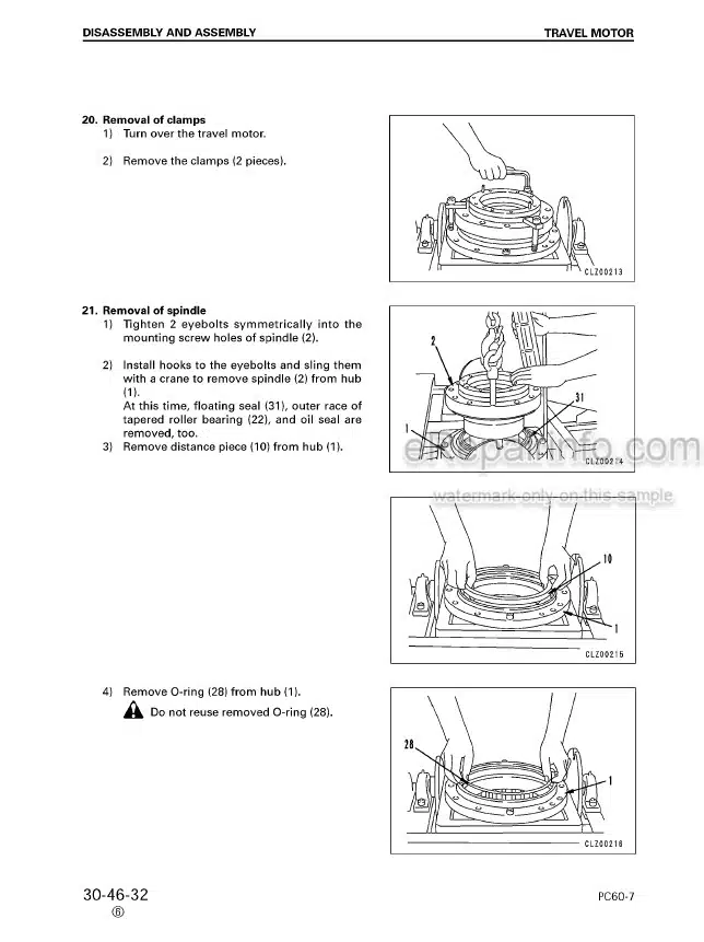 Photo 3 - Komatsu PC60-7 Shop Manual Excavator SEBM010910