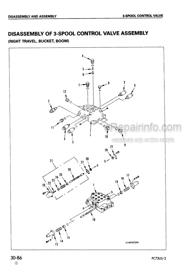 Photo 5 - Komatsu PC75UU-2 Shop Manual Excavator SEBM001302