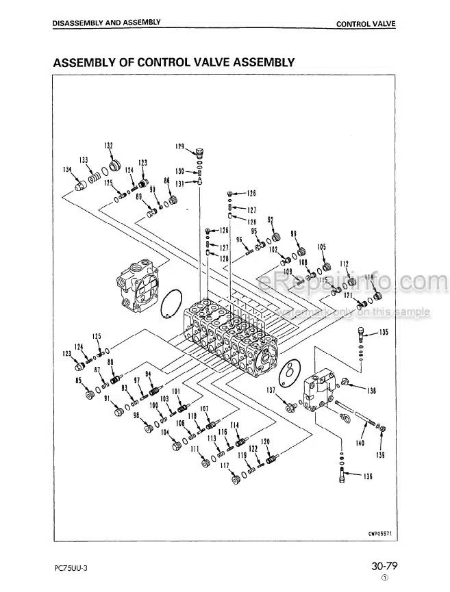 Photo 6 - Komatsu PC75UU-3 Shop Manual Excavator SEBM016404