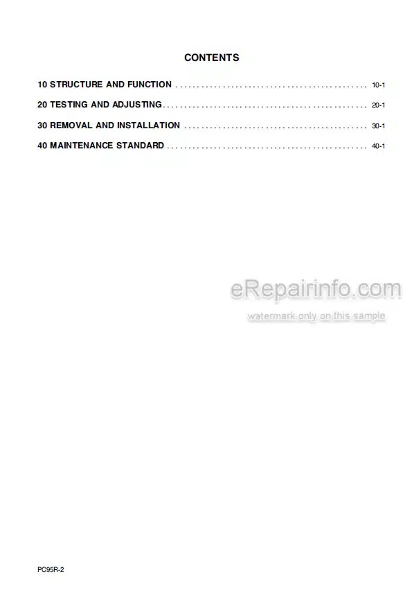 Photo 4 - Komatsu PC95R-2 Shop Manual Excavator